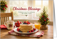 Christmas Blessings with a Festive Holiday Breakfast card