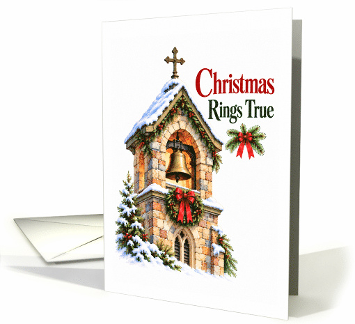 Christmas Snowy Church Bell Tower card (2002448)