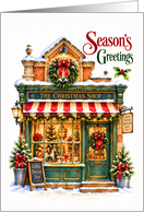 Christmas Festive Snowy Shop card