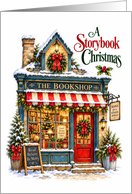 Christmas Snowy Storybook Bookshop card