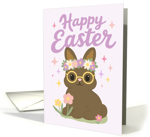 Happy Easter Bunny Wearing Glasses card (1972140)