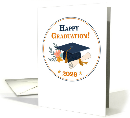 Happy Graduation 2026 with Grad Tasseled Cap with Diploma... (1980818)