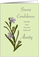 Loss of Aunty Sympathy Purple Wildflowers