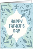 Father's Day Watercolor Botanical Pastel Blue and Green