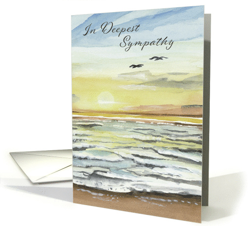 In Deepest Sympathy Sunrise Beach Waves card (1991022)