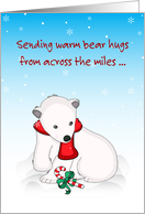 Across The Miles Christmas Polar Bear Candy Cane card