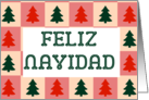 Feliz Navidad Spanish Christmas Trees card