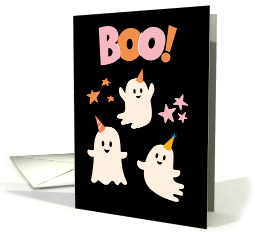 Halloween Birthday Party Ghosts card (1995220)