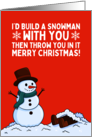 For Brother Christmas Throw You in Snow Humor card
