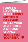 Funny Mother&rsquo;s Day Age Joke card