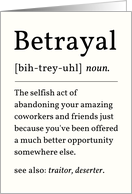 Coworker Leaving Funny Betrayal Definition