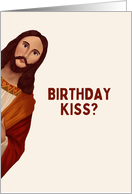 Christmas Jesus Birthday Kiss Religious Humor card