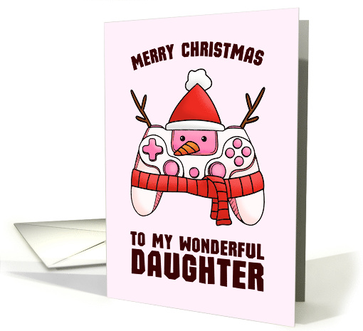 Daughter Christmas Gaming Snowman card (2000044)