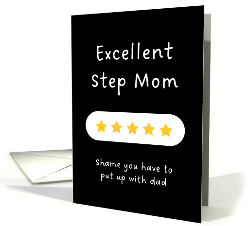 Excellent Step Mom Funny Mother's Day card (2000682)