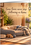 Pet Loss Sympathy with Pet Bed by Open Door
