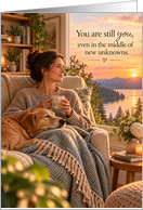 New Diagnosis Encouragement Woman Resting by Lake Sunset