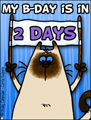 my birthday, 2 days untill my birthday, kitty, reminder,