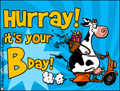 birthday,fun,cow,happy birthday,scooter,bday,b-day, motor scooter, moo, family, relative, smokin'