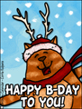 happy birthday, b-day, bday, snow, kitty