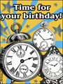 happy birthday, bday, b-day, retro, time for your birthday, clock