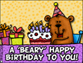 happy birthday, b-day, bday, bear, birthday cake, presents