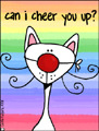 cheer up kitty,kitty,red nose,clown,uplifting,good mood,laugh,fun,cat,funny,feel good,motivate,encourage,