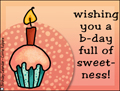 happy birthday, b-day, bday, animated birthday card, sweet, cupcake,