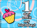 my birthday, 1 day until my birthday, cupcakes, reminder,