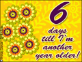 my birthday, 6 days until my birthday, another year older, flowers, reminder,
