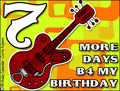 my birthday, 7 days until my birthday, guitar, reminder,