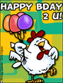 happy birthday, b-day, bday, cheer, chicken, balloons