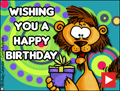 happy birthday, animated, lion