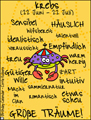 Sternzeichen, Tierkreiszeichen, Horoskop, Gestirne, Zeichen,   Astrologie, Stichworte, Zodiak, Tierkreiszeichen Karte, German Zodiak cards, Krebs, Cancer