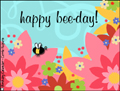 birthday, bee day, bee, flowers, happy bee-day, floral, friend,happy birthday,