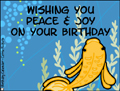happy birthday, birthday, peaceful, koy, pond, zen, birthday wishes, congratulations, animated birthday card,