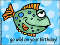 piranha, birthday, wild, happy birthday, sea, fish, humor, funny, ocean, teeth, joke