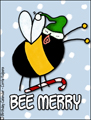 christmas card,be merry,bee merry,bee,elf,holidays,season's greetings,