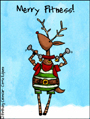 merry fitness,reindeer,animated,flash,sports,sporty,snow,working out,keeping fit,gym,weights,personal trainer,coach,