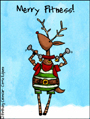 merry fitness,reindeer,animated,flash,sports,sporty,snow,working out,keeping fit,gym,weights,personal trainer,coach,