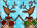 reindeer,snow,christmas,xmas,holidays,happy holidays,season's greetings,