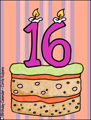 birthday, cake, 16, 16 years old, 16th, turing 16, happy birthday, milestone,