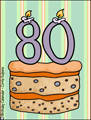 birthday, cake, 80, 80 years old, 80th, turning 80, older, getting older, happy birthday, milestone,
