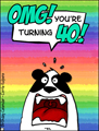 birthday, OMG, 40, turning 40, 40th birthday, shocked ,getting older, panda,