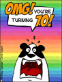 birthday, OMG, 70, turning 70, 70th birthday, shocked ,getting older, panda,