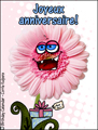 joyeux anniversaire, happy birthday, fleur,birthday card in french, bon anniversaire, french, celebration, language card, félicitations, français,