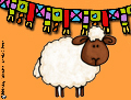 happy birthday, birthday wishes, funny, humor,humorous,grinning,sheep,animated,party,