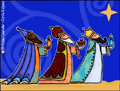 three wise men,magi,bethlehem,epiphany,star,baby Jesus,mirrh,frankincense,birth,religious,christian,animated,