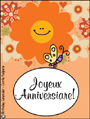 joyeux anniversaire, butterfly, happy birthday, birthday card in french, bon anniversaire, french, celebration, language card, flower, flicitations, franais,
