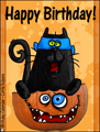 halloween birthday,happy birthday,pumpkin,autumn birthday,cat,kitty,