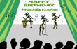 friend birthday band drum sing guitar music name stage